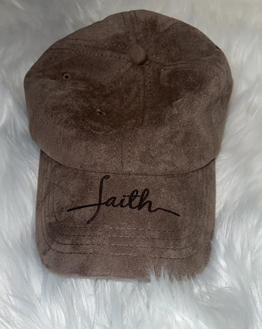 "Faith" Suede Baseball Hat